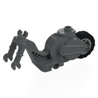 Vehicle Base, Motorcycle Chassis with Light Bluish Gray Flywheel Dark Bluish Gray