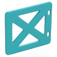Duplo Door / Gate / Window with 'X' Supports Medium Azure
