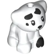 Animal, Dog Pup with Black Spots print Weiß