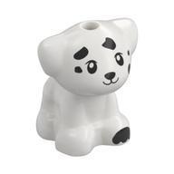 Animal, Dog Pup with Black Dalmatian Spots, Face print White