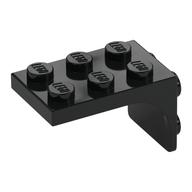 Bracket 2 × 3 - 2 × 2, Curved Sides Black