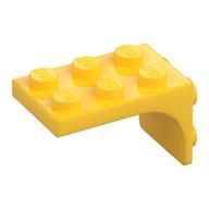 Bracket 2 × 3 - 2 × 2, Curved Sides Yellow