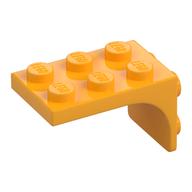 Bracket 2 × 3 - 2 × 2, Curved Sides Bright Light Orange
