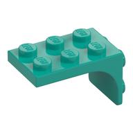 Bracket 2 × 3 - 2 × 2, Curved Sides Dark Turquoise
