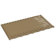 Plate Special 10 × 16 with Studs on Edges and Bar Handles on 1 Side Dark Tan