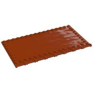 Plate Special 10 × 16 with Studs on Edges and Bar Handles on 1 Side Dark Orange