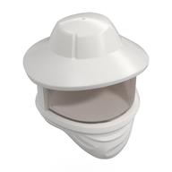 Mask / Hat, Beekeeper with Trans-Brown Visor Pattern White