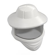 Mask / Hat, Beekeeper with Trans-Black Visor Pattern Weiß