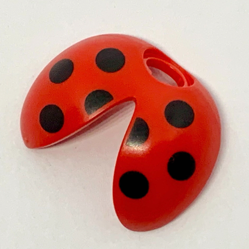 Minifig Neckwear Ladybug / Ladybird Wings with Black Spots Print Rot