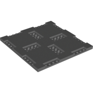 Plate Special 16 × 16 × 2/3 with Eight Recessed Edges with 1 × 4 Studs and Four Recessed Centers with 2 × 4 Studs