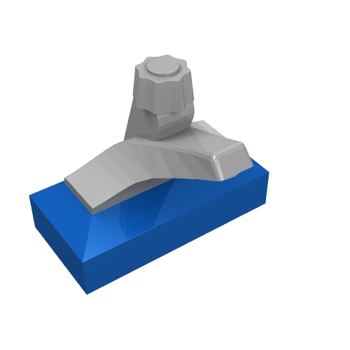 Tap 1 × 2 Base with Light Gray Spout Blue