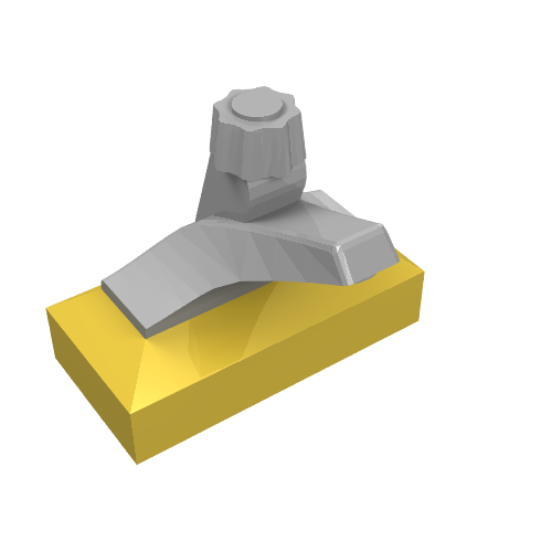 Tap 1 × 2 Base with Light Gray Spout Gelb
