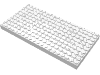 Brick 10 × 20 without Bottom Tubes, with '+' Cross Support (early Baseplate) White