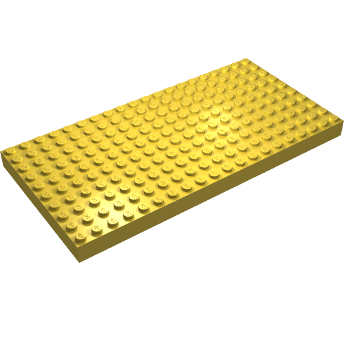 Brick 10 × 20 with Bottom Tubes in single row around edge, with '+' Cross Support Yellow