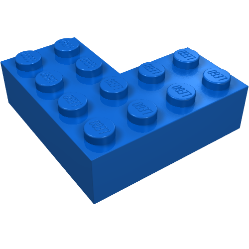 Stein 4 × 4 Ecke Blau
