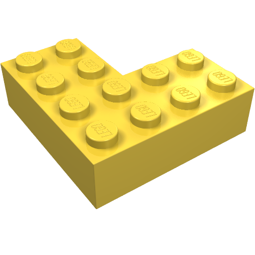Brick 4 × 4 Corner Yellow
