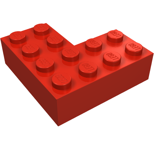 Stein 4 × 4 Ecke Rot