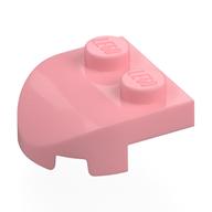 Brick Wedged, Rounded 2 × 2 with Curved Front, 2 Studs Warm Pink