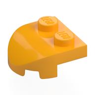 Stein keilförmig, abgerundet 2 × 2 mit gebogen vorne, 2 Noppen Leuchtendes Hellorange