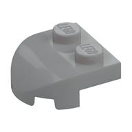 Brick Wedged, Rounded 2 × 2 with Curved Front, 2 Studs Light Bluish Gray