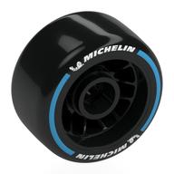 Wheel Rim 24 × 13.4 with Black Slick Tyre with White 'MICHELIN', Dark Azure Stripe print Schwarz