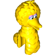Minifig Head Special, Big Bird Yellow