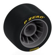 Wheel Rim 24 × 15 with Black Slick Tyre [Soft Rubber] with Yellow 'PIRELLI P ZERO print Flat Silver