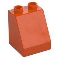 Duplo Stein 2 × 2 × 2 Dachstein Rotorange
