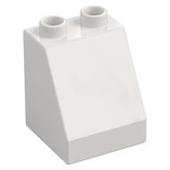 Duplo Brick 2 × 2 × 2 Slope White