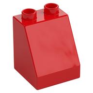 Duplo Brick 2 × 2 × 2 Slope Red