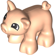 Duplo Animal Pig, Short, Semi-Circular Eyes Print Hellnougat