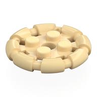 Plate Special 2 × 2 with Bar Frame Round Tan