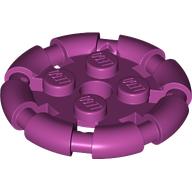 Plate Special 2 × 2 with Bar Frame Round Magenta