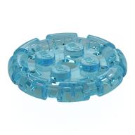 Plate Special 2 × 2 with Bar Frame Round Trans-Light Blue