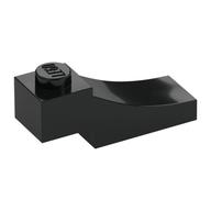 Brick Curved, 3 × 1 with 1/3 Inverted Cutout Black