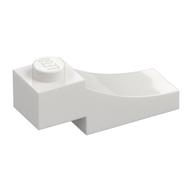 Brick Curved, 3 × 1 with 1/3 Inverted Cutout White