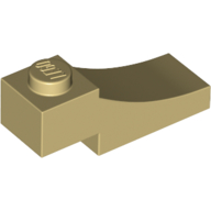 Bogenstein, 3 × 1 mit 1/3 umgekehrt Aussparung Beige