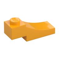 Brick Curved, 3 × 1 with 1/3 Inverted Cutout Bright Light Orange