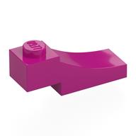 Bogenstein, 3 × 1 mit 1/3 umgekehrt Aussparung Magenta