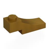 Brick Curved, 3 × 1 with 1/3 Inverted Cutout Pearl Gold