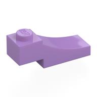 Brick Curved, 3 × 1 with 1/3 Inverted Cutout Medium Lavender