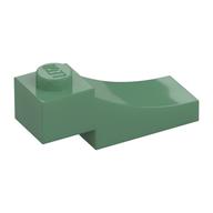 Brick Curved, 3 × 1 with 1/3 Inverted Cutout Sand Green