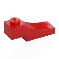 Brick Curved, 3 × 1 with 1/3 Inverted Cutout Red