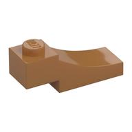 Brick Curved, 3 × 1 with 1/3 Inverted Cutout Medium Nougat