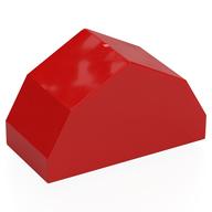 Duplo Brick 2 × 4 × 2, Roof with Angled Sides Red