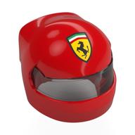 Helmet, Formula 1 with Trans-Black Visor pattern and Ferrari Logo print Red