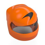 Helmet, Formula 1 with Trans-Black Visor pattern and Black McLaren Logo print Orange