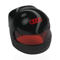 Helmet, Formula 1 with Trans-Red Visor pattern with Red Audi Logo print Schwarz