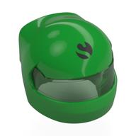 Helmet, Formula 1 with Trans-Green Visor pattern and 'S' in Black Circle (Sauber) print Bright Green
