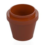 Flower Pot 2 × 2 × 1 2/3 Dunkelorange
